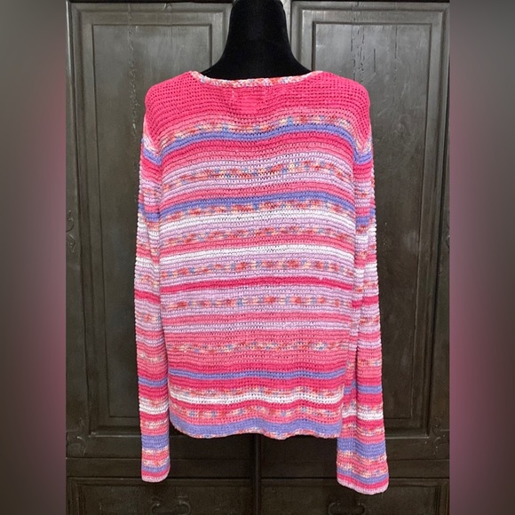 Chadwick shades of pink cardigan sweater with pearl buttons - size XL - Picture 3 of 10